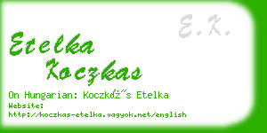 etelka koczkas business card